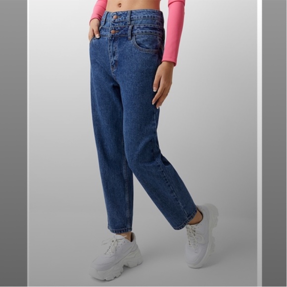 Vibrant M.I.U dark wash double waist high rise mom fit jeans NWT - Picture 13 of 13